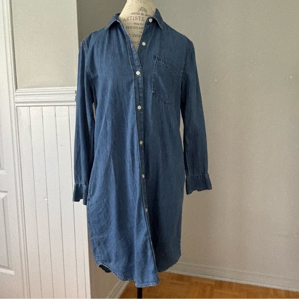 Denim Blue Shirt Dress